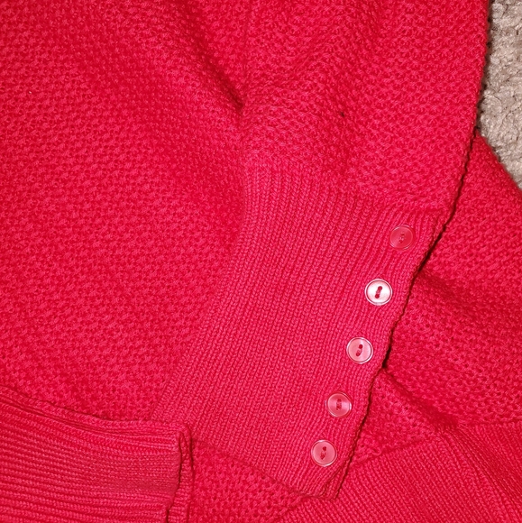 Red Textured Sweater - Picture 4 of 4